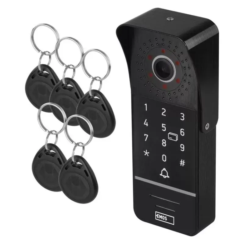 Gyors kiszállítás EMOS Ajtóra szerelhető színes kameraegység monitorokhoz és videó kaputelefonokhoz EM-10AHD