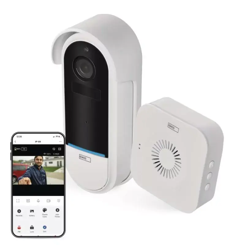 GoSmart Vezeték nélküli akkumulátoros video kaputelefon IP-15S wifivel Legnépszerűbb