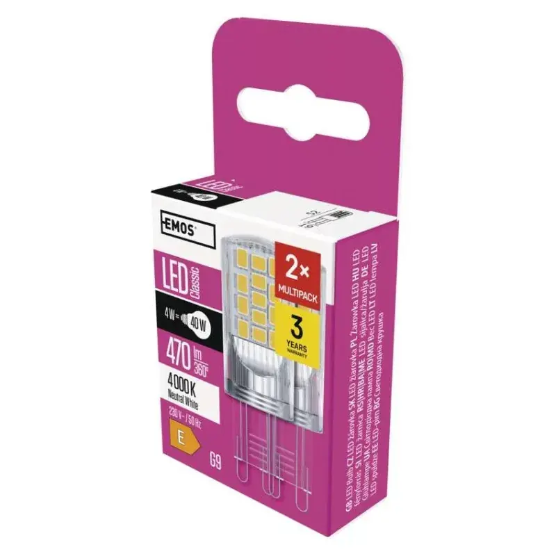 LED izzó Classic JC / G9 / 4 W (40 W) / 470 lm / természetes fehér Olcsóbb