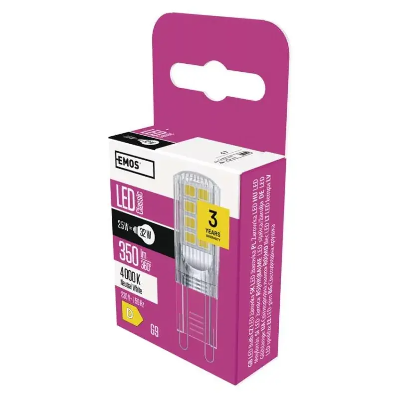 LED izzó Classic JC / G9 / 2,5 W (32 W) / 350 lm / természetes fehér Szuper ajánlat