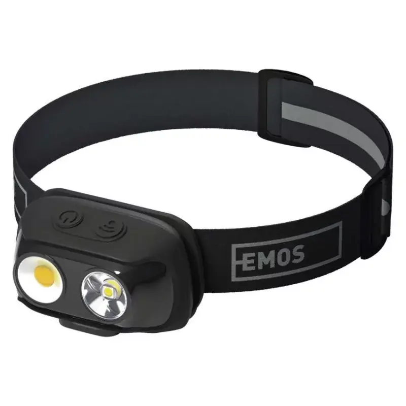 EMOS COB LED Fejlámpa tölthető P3542, 500lm, 130m, Li-pol 1200mAh Csak ma