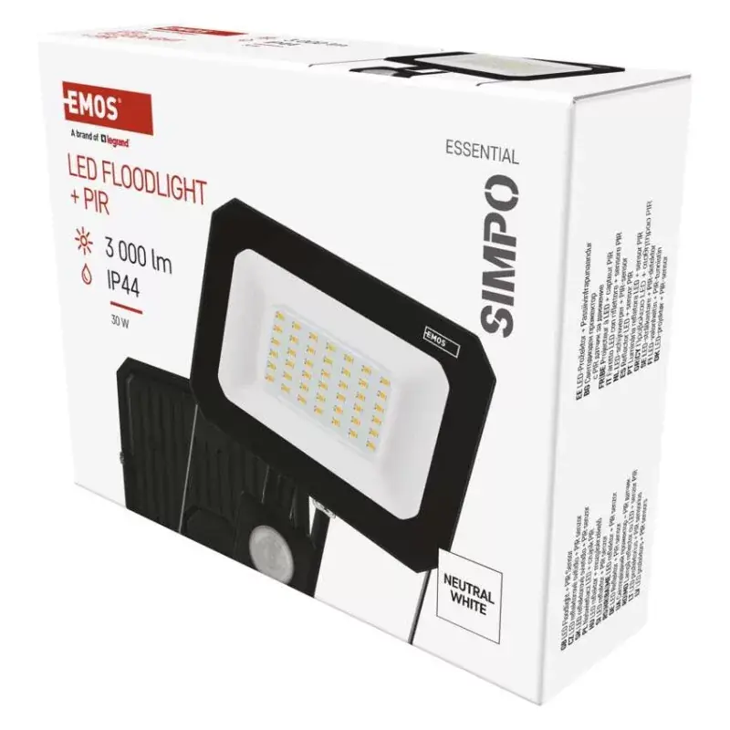LED reflektor SIMPO PIR 30 W természetes fehér Végkiárusítás