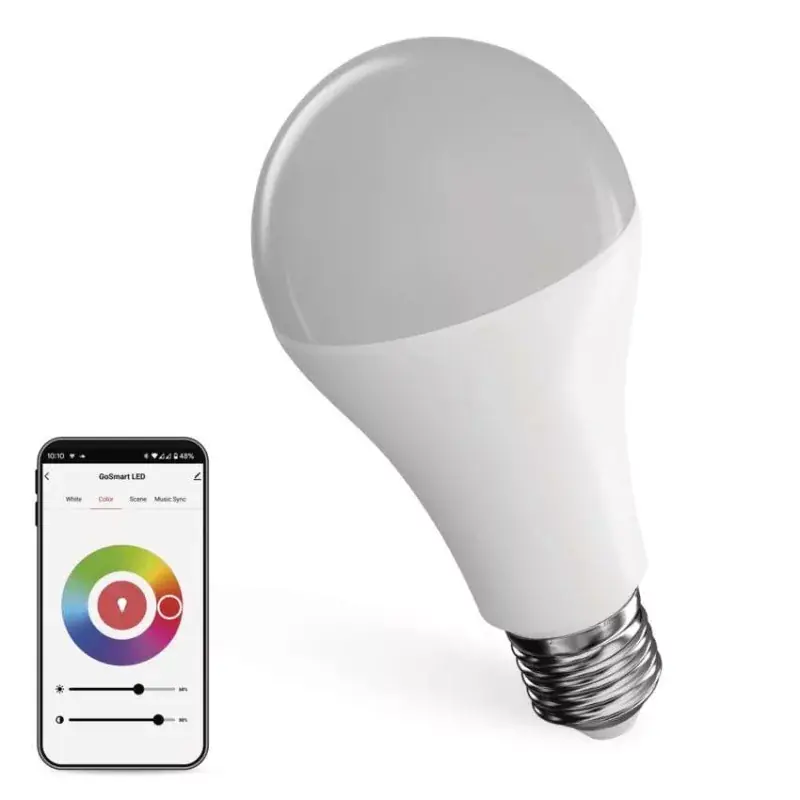 Kiárusítás LED izzó GoSmart A65 / E27 / 14 W (94 W) / 1 400 lm / RGB / dimmelhető / Zigbee