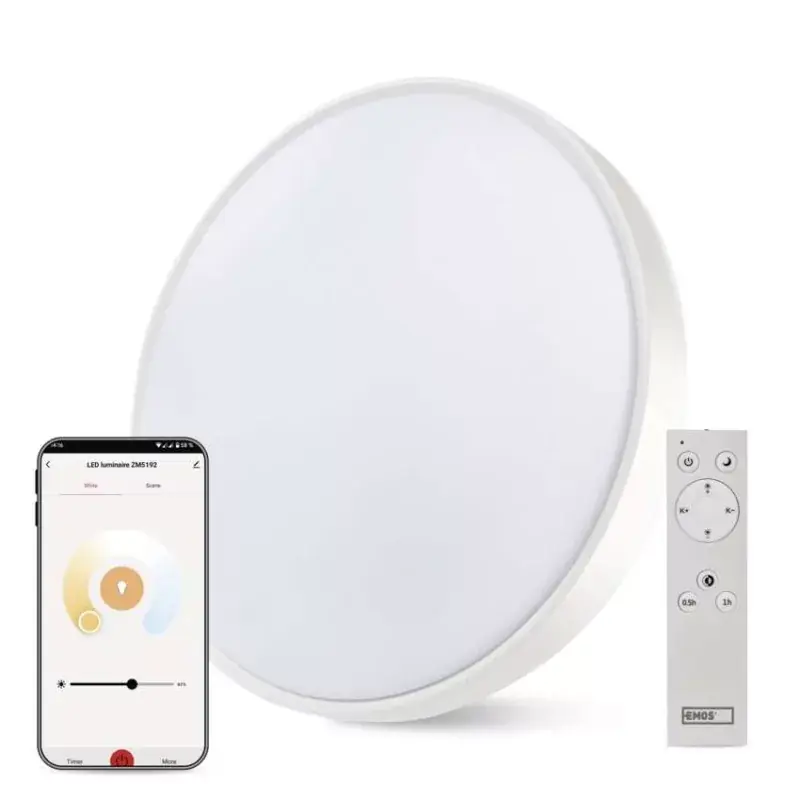 Okos LED mennyezeti lámpatest GoSmart, kör alakú, 45W, CCT, dimmelhető, WiFi Biztonságos fizetés