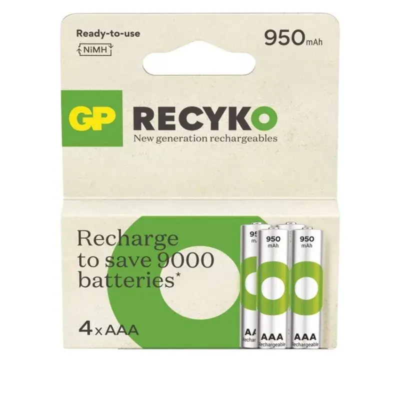 Kihagyhatatlan ajánlat GP ReCyko NiMH Akkumulátor HR03 (AAA) 950mAh 4db