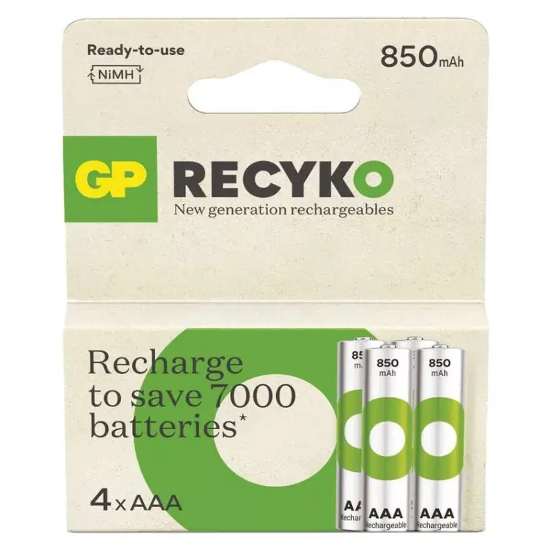 GP ReCyko NiMH Akkumulátor HR03 (AAA) 850mAh 4db Kedvezményes ár