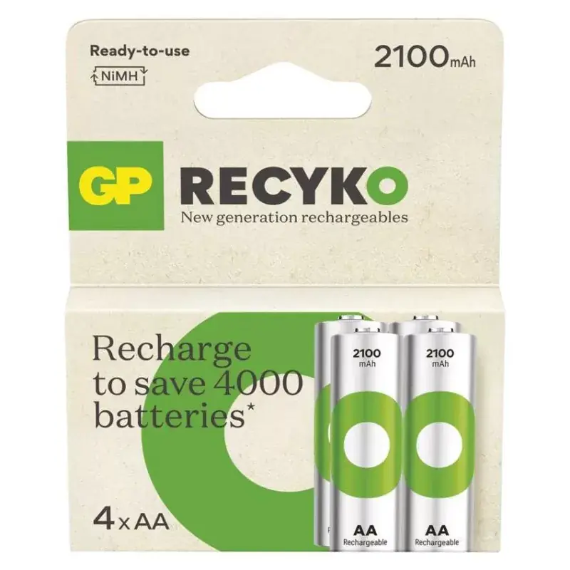 GP ReCyko NiMH Akkumulátor HR6 (AA) 2100mAh 4db Vásárlói kedvenc