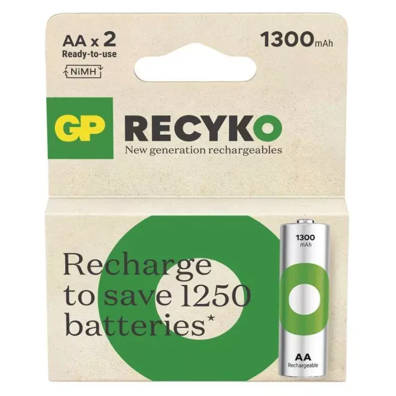 Különleges ajánlat GP ReCyko NiMH Akkumulátor HR6 (AA) 1300mAh 2db