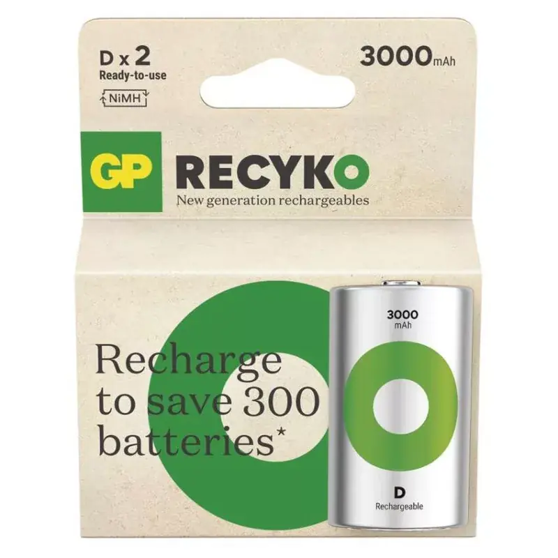 Ajánlat GP ReCyko NiMH Akkumulátor HR20 (D) 3000mAh 2db