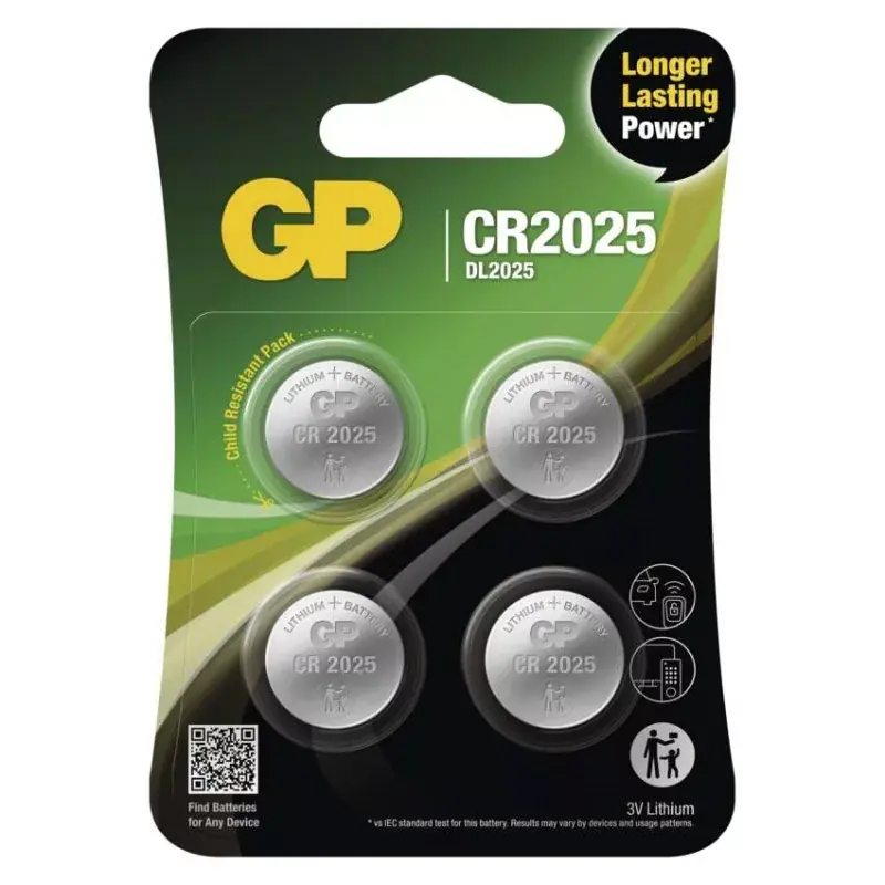 Újdonság GP Lítium gombelem CR2025 4db/bliszter
