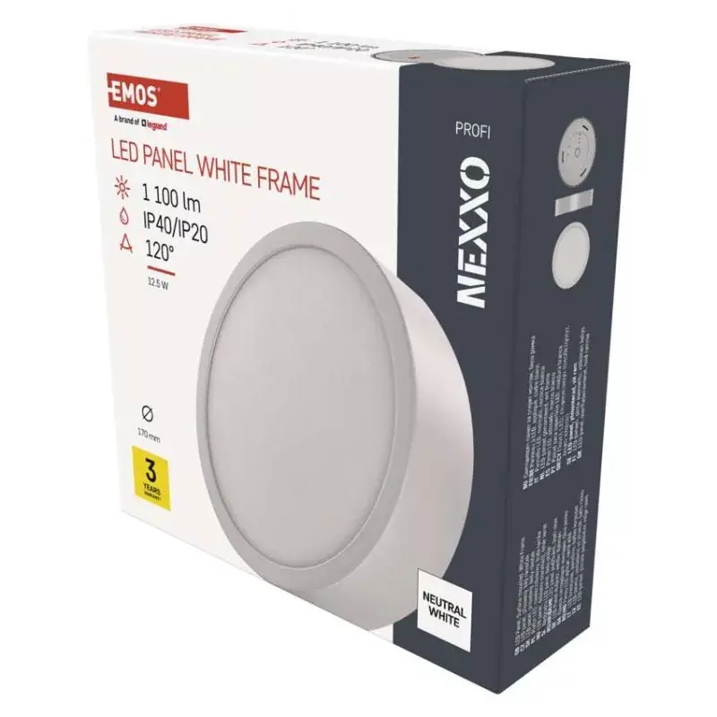 LED felületi lámpatest NEXXO, kerek, fehér, 12,5W, Természetes fehér Akciós ár
