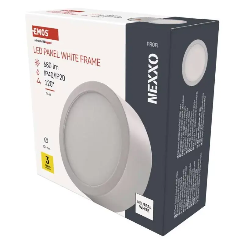Legjobb ár LED felületi lámpatest NEXXO, kerek, fehér, 7,6W, Természetes fehér