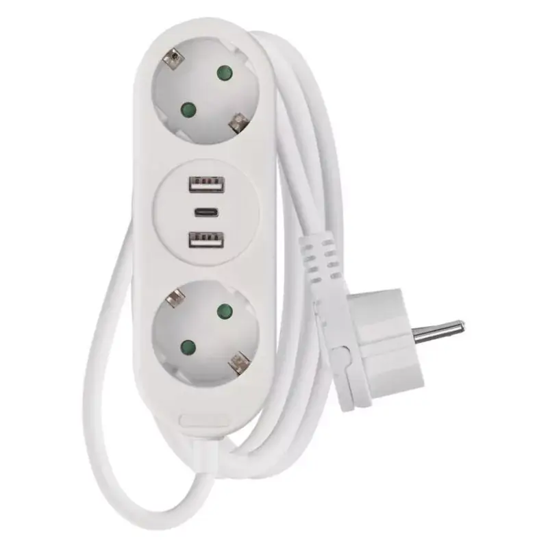 Azonnal elérhető EMOS HOSSZABBÍTÓ 2ALJ.+2×USB A+1×USB C, 1,5M