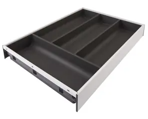 Azonnal elérhető Ambia-line evőeszköztartó, a legrabox/merivobox fa fiók, műanyag/acél, 4 evőeszköztartó rekesz, nh=450 mm, szélesség=300 mm