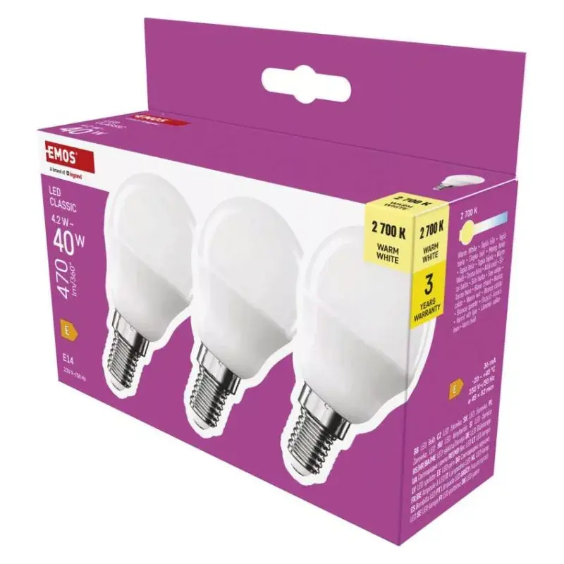 Bestseller LED izzó Classic Mini Globe / E14 / 4,2 W (40 W) / 470 lm / Meleg fehér