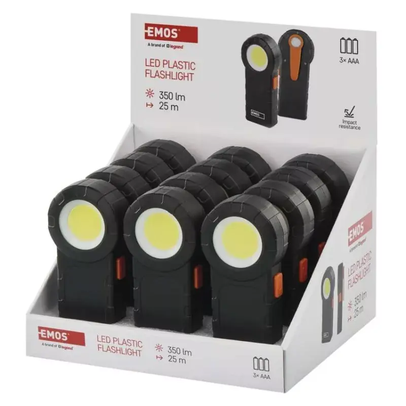 Szuper akció COB LED ZSEBLÁMPA, 3× AAA 12 DB
