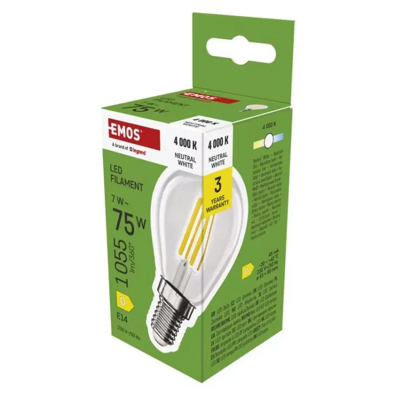 Olcsó LED izzó Filament Mini Globe / E14 / 7 W (75 W) / 1055 lm / természetes fehér