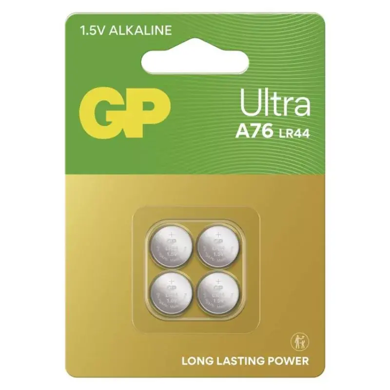 Szuper akció GP Ultra Alkáli gombelem LR44 (a76) 4db/bliszter