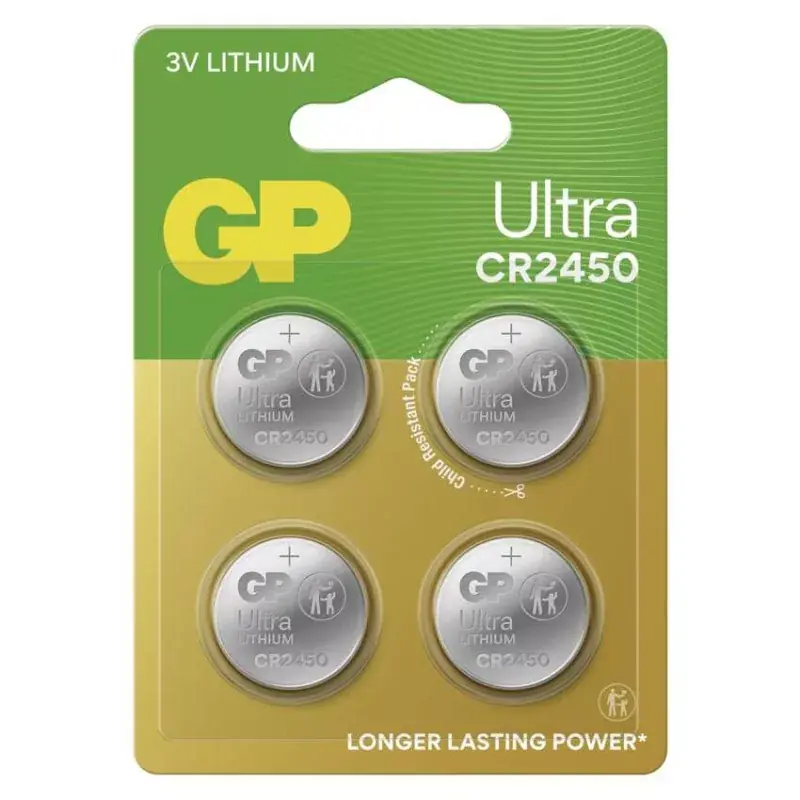 GP Ultra Lítium gombelem CR2450 4db/bliszter Azonnal elérhető