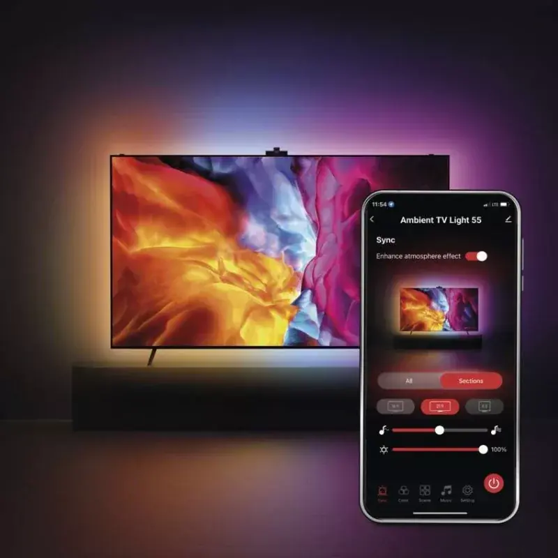GoSmart Ambient LED RGB világítás TV-hez 55“ (139 cm) Exkluzív ajánlat