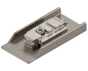Újdonság Clip cristallo-szerelőtalp, ragasztható, egyenes, 0 mm, cink, ragasztható