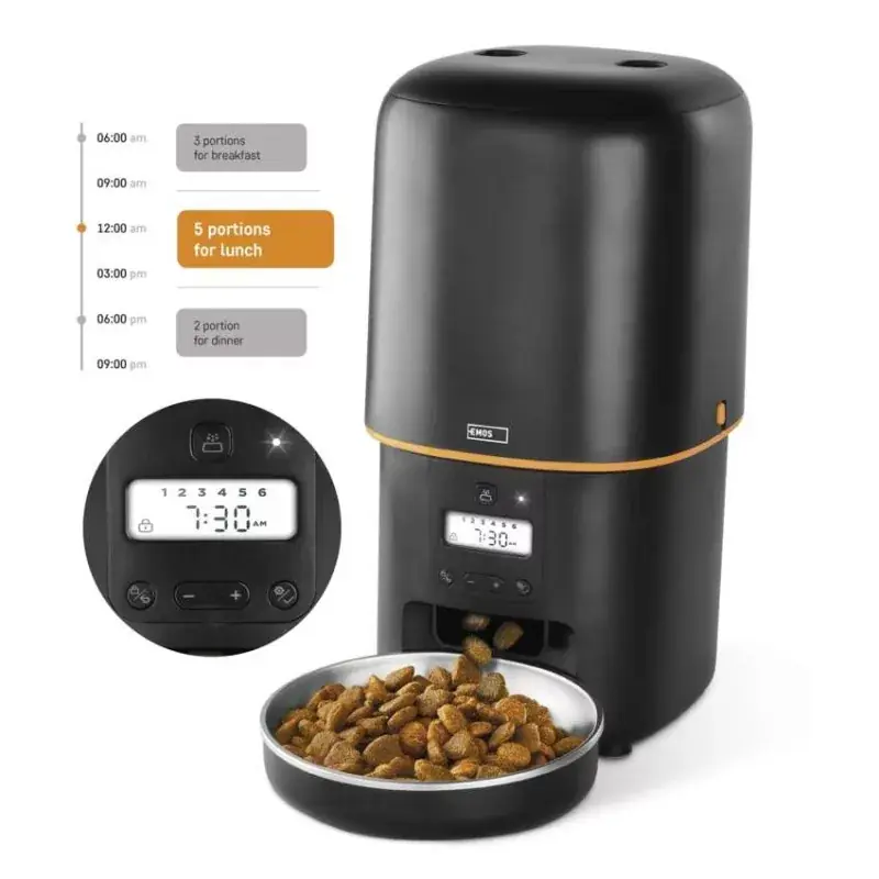 Pet Care állateledel adagoló, 4 L, fekete Kedvezményes ár