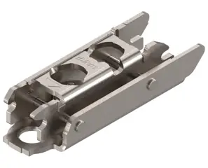 Clip szerelőtalp, egyenes, 3 mm, acél, facsavarok csavarozásához, má excenter Korlátozott ajánlat