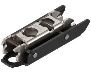 Utolsó esély Clip szerelőtalp, egyenes, 3 mm, acél, facsavarok csavarozásához, má excenter