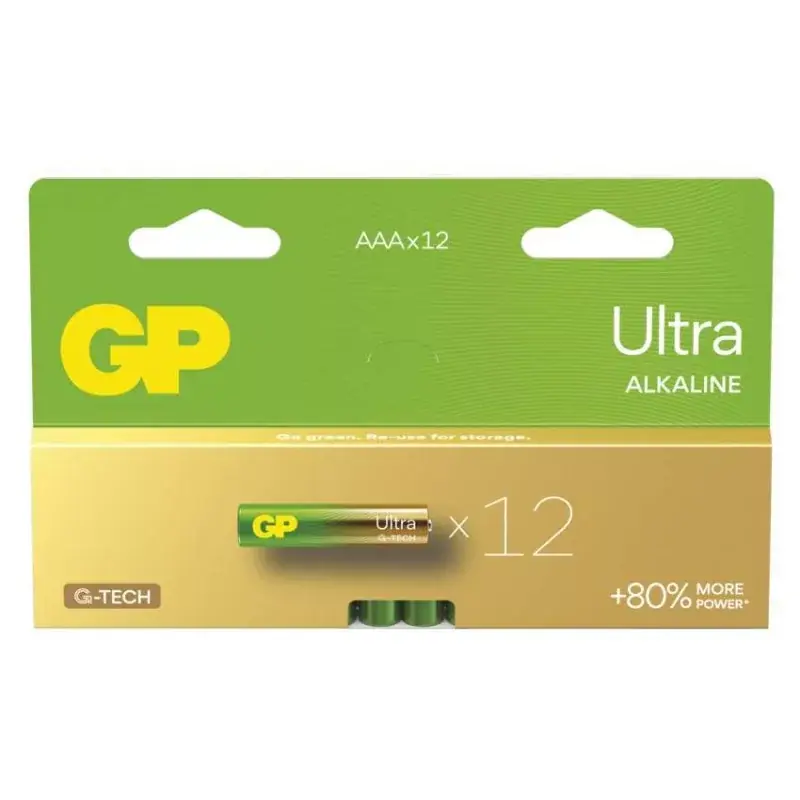 GP Ultra Alkáli elem AAA 12db Kedvezmény