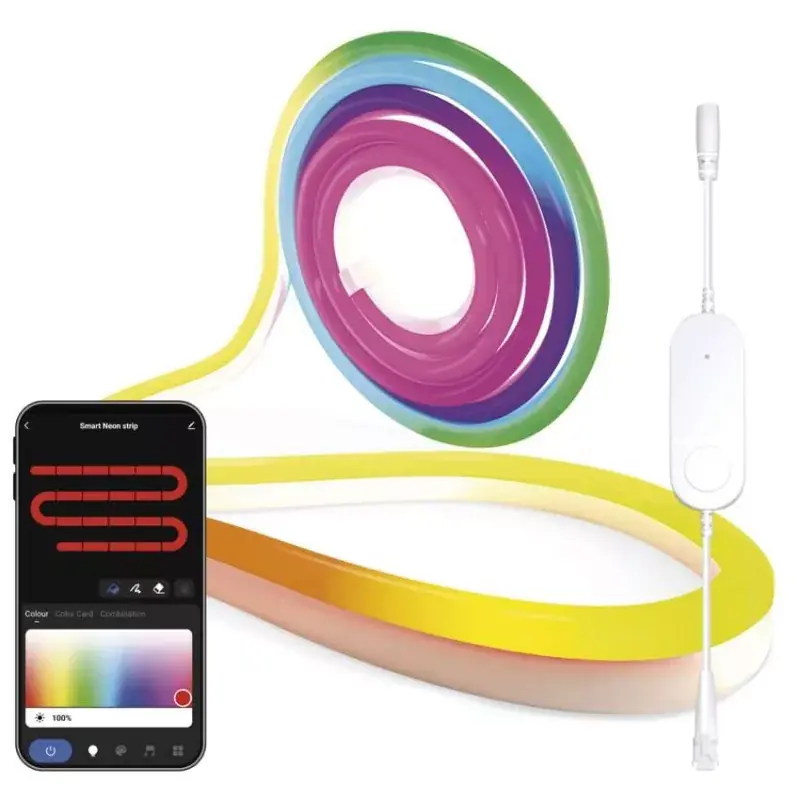 GoSmart Rugalmas LED szalag NEON fehér, 3 m, 23 W, RGBIC dimmelhető, WiFi Rendeld meg most