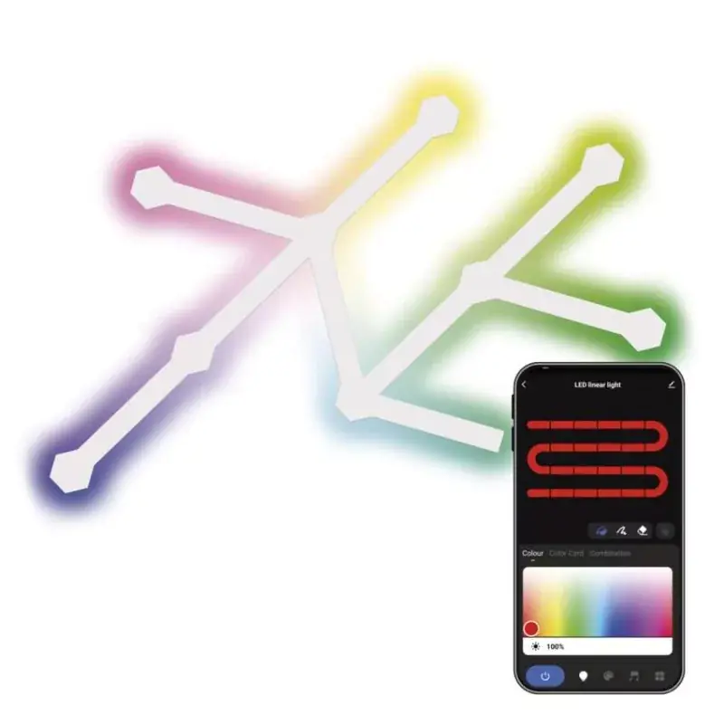 GoSmart LED lámpatest Lines fehér, 9 részből álló, 34 W, RGBIC dimmelhető, WiFi Legkelendőbb
