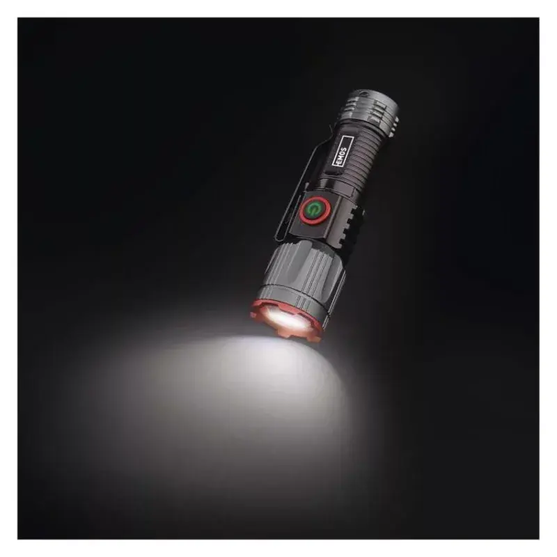 EMOS LED tölthető fém zseblámpa 300 lm, 700 mAh Azonnal elérhető