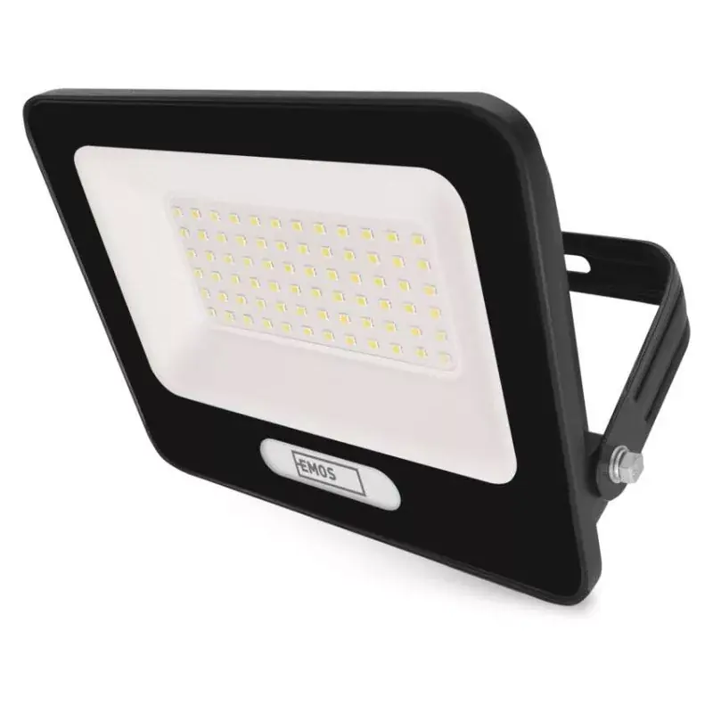 Akció LED reflektor GLARO 50W, fekete, IP65, 5000 lm, természetes fehér