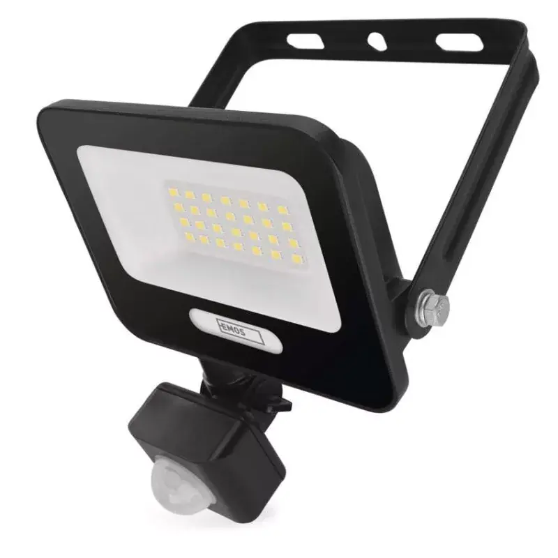 Csak ma LED reflektor GLARO PIR 20 W, fekete, IP54, 2000 lm, természetes fehér