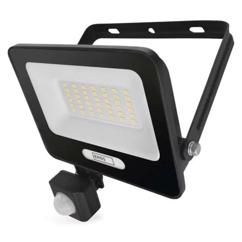 LED reflektor GLARO PIR 30 W, fekete, IP54, 3000 lm, természetes fehér Akció