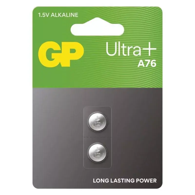 Biztonságos fizetés GP Ultra Plus Alkáli gombelem LR44 (A76F) 2db/bliszter