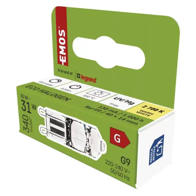 EMOS halogén izzó JC G9 30W 340lm Utolsó esély