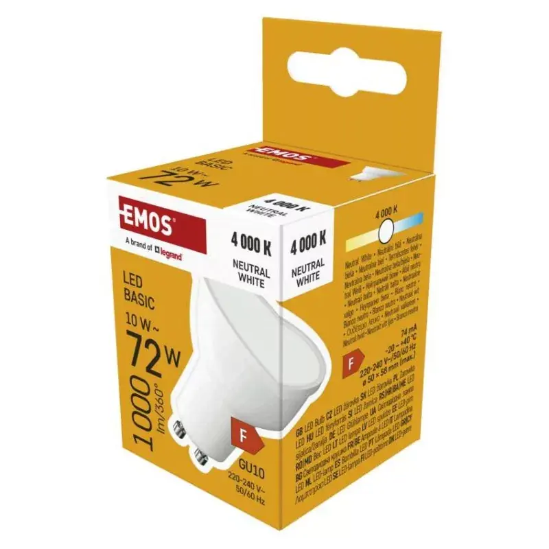 Utolsó esély LED izzó Basic MR16 fehér/ GU10 / 10 W (72 W) / 1000 lm / Természetes fehér