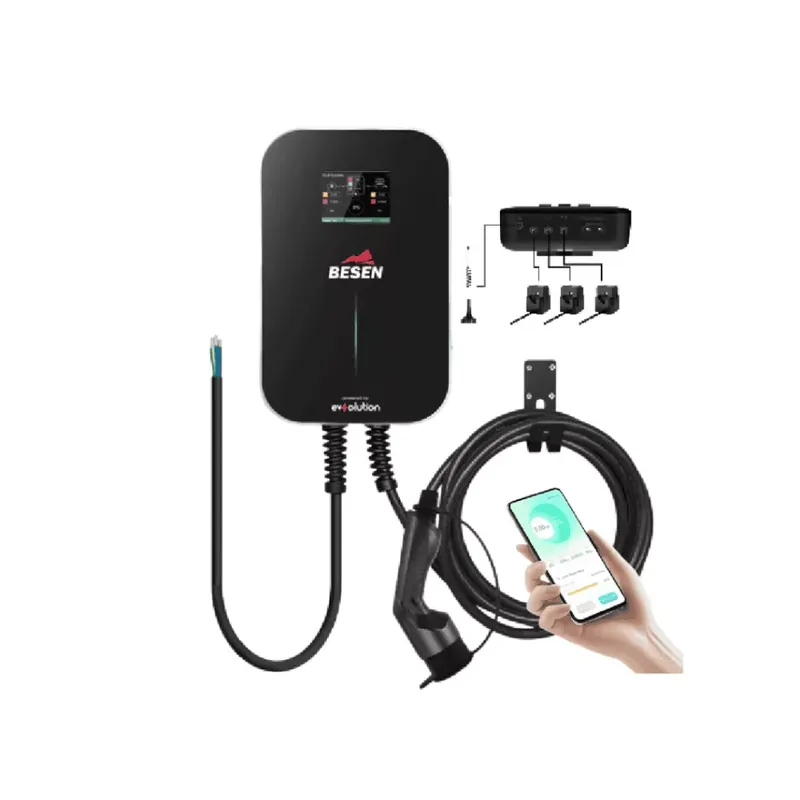 Szezonális akció Besen WALLBOX SMART elektromos autó fali töltő 22 kW (DLB) (Red) (Type 2)