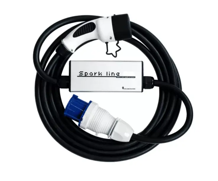 Bestseller SPARK LINE 32 elektromos autó állítható otthoni töltő - (1x32A) 7,4kW - 5m Type2 kábellel