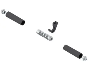 Gyors kiszállítás Aventos hl top felnyíló lift vasalat, összekötő elem keresztstabilizátorhoz, kerek, hossza 80 mm