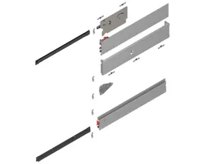 Egyes ajtó, pocket-sínek (készlet), nh=700 mm, bal Vásárlói kedvenc