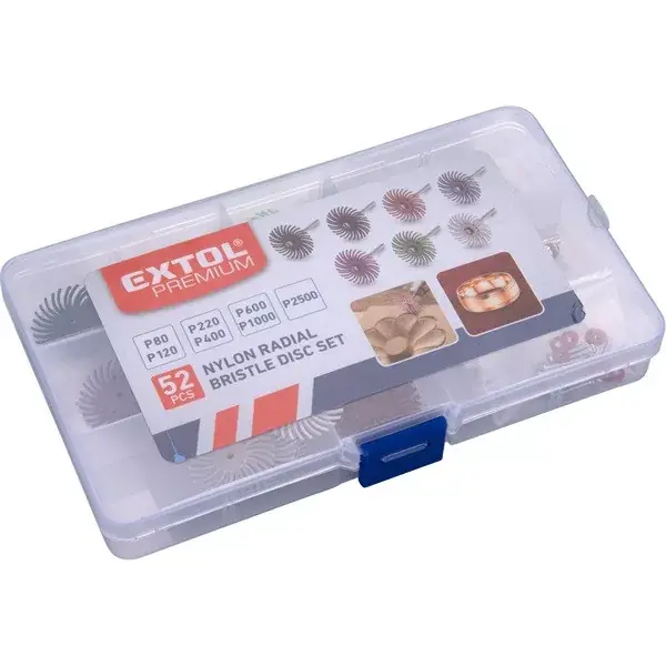 Vedd meg online mini csiszoló klt. radiális sörték, 3,0 mm befogás, 52 db, nylon