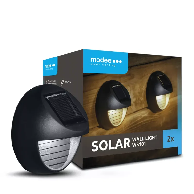 Modee Lighting LED Szolár Napelemes Fali Lámpa WS101 (2db/doboz) Biztonságos vásárlás