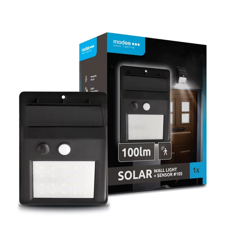 Kihagyhatatlan ajánlat Modee Lighting LED Szolár Napelemes Fali Lámpa WS105 + szenzor (100 lumen)