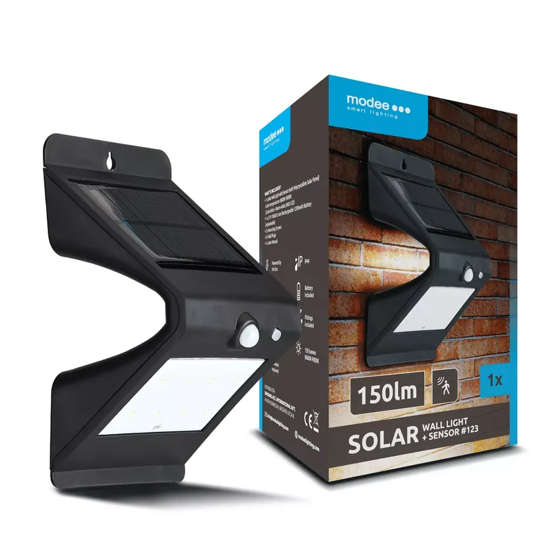 Modee Lighting LED Szolár Napelemes Reflektor WS123 + sensor (150 lumen) Különleges ajánlat