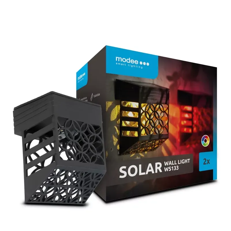 Csak ma Modee Lighting LED Szolár Napelemes Fali Lámpa WS133 RGB (11cm) (2db/doboz)