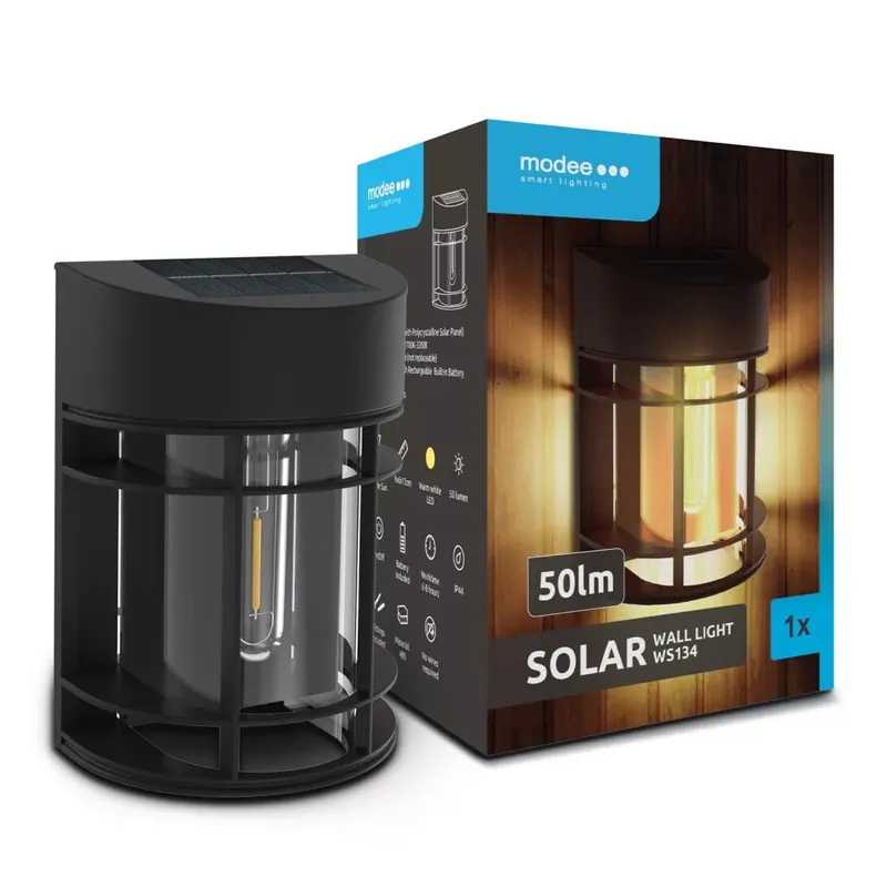 Újdonság Modee Lighting LED Szolár Napelemes Fali Lámpa WS134 (50 lumen)