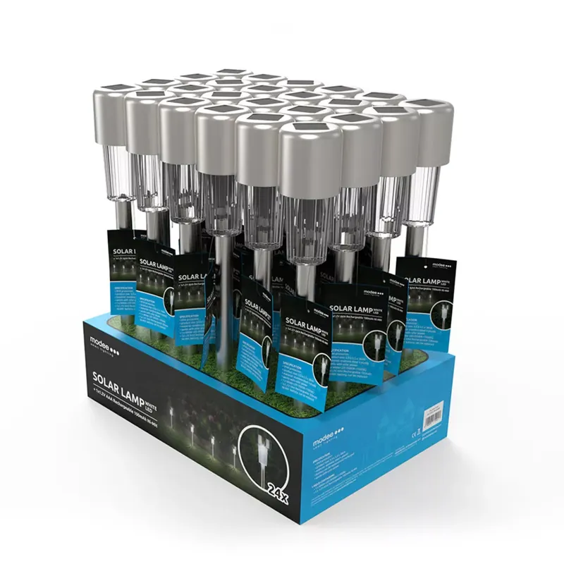 Modee Lighting LED Szolár Napelemes Leszúrható Lámpa GS001 (36cm) (24db/display) Legnépszerűbb