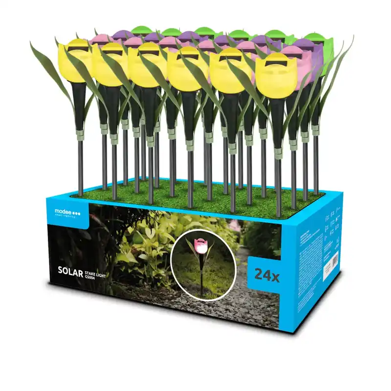 Modee Lighting LED Szolár Napelemes Leszúrható Lámpa GS004 (31cm) (24db/display) Csak ma